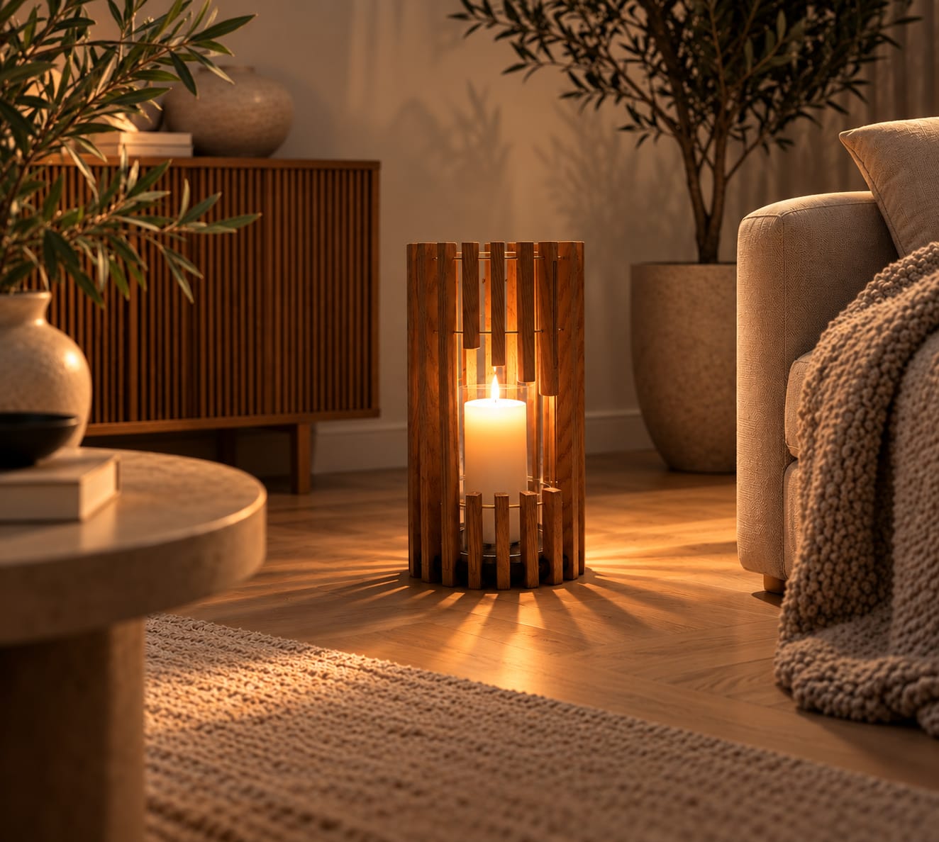 JR45 — handcrafted oak lantern from JR Lyktor